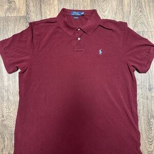 Polo by Ralph Lauren Men's Deep Red Polo Shirt Size XL